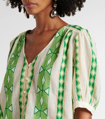 Marissa cotton jacquard blouse | Velvet