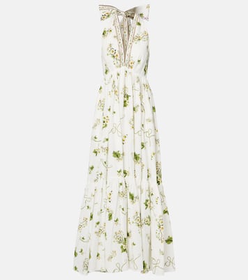 Robe longue Botanical Utopia en coton | Camilla