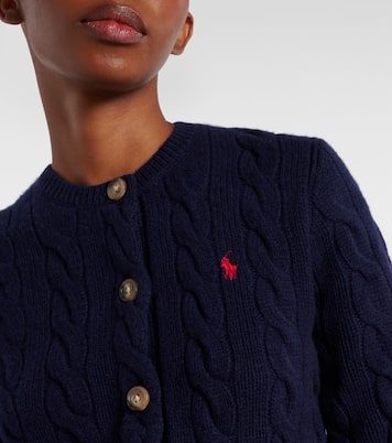 Pony cable-knit wool and cashmere cardigan | Polo Ralph Lauren