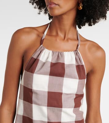 Robe Callie en coton à carreaux vichy | Posse