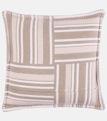 Jacquard wool and cashmere cushion | Loro Piana