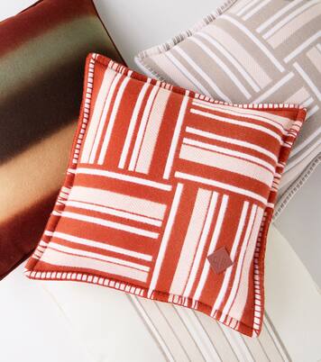 Jacquard wool and cashmere cushion | Loro Piana