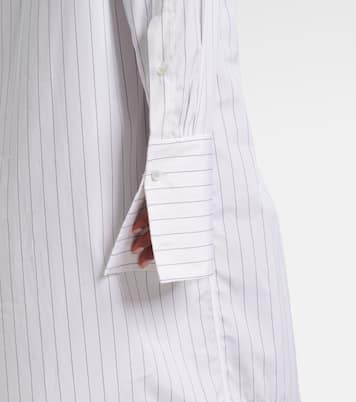 条纹颈部系带棉质迷你连衣裙 | Dries Van Noten