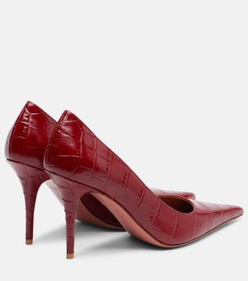 Barbara 90 croc-effect leather pumps | Amina Muaddi