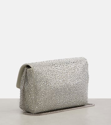 Soft Bow Mini embellished satin clutch | Jimmy Choo