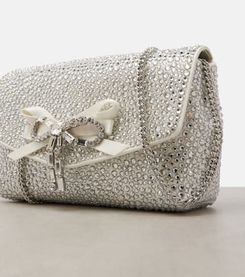 Soft Bow Mini embellished satin clutch | Jimmy Choo