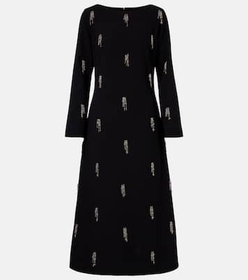 Verziertes Midikleid Coretta aus Crêpe | Simkhai