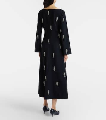 Verziertes Midikleid Coretta aus Crêpe | Simkhai