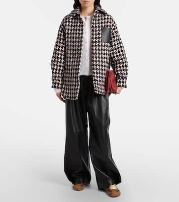 Leather-trimmed overshirt | Loewe