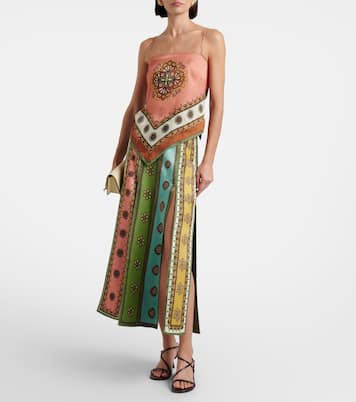 Contina printed jacquard maxi skirt | Alémais