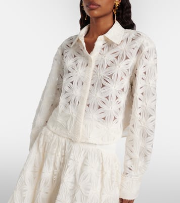 Anders cropped floral blouse | Simkhai