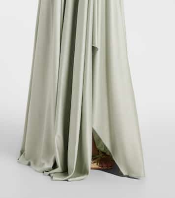 Bustier-Robe Lorinne aus Satin mit Kristallen | Costarellos