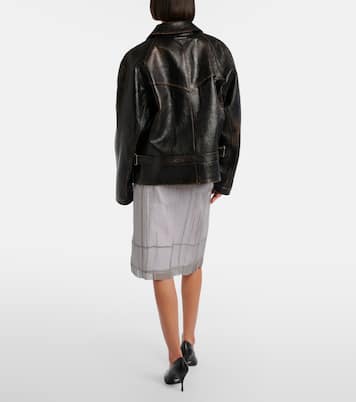 Midirock aus Seiden-Chiffon mit Pailletten | Prada