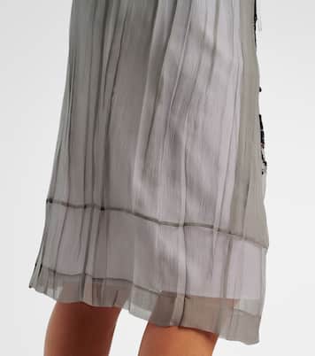 Midirock aus Seiden-Chiffon mit Pailletten | Prada