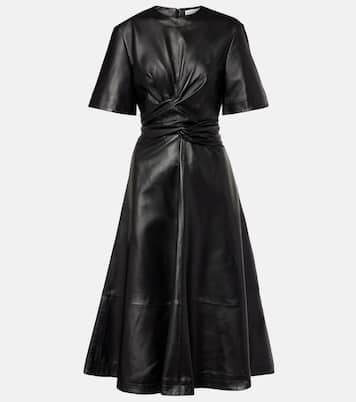 Gathered leather midi dress | Altuzarra