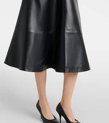 Gathered leather midi dress | Altuzarra