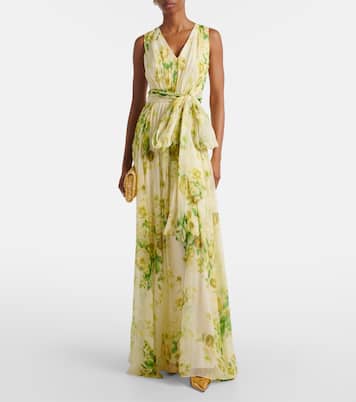 Midikleid aus Seiden-Creponne | Erdem