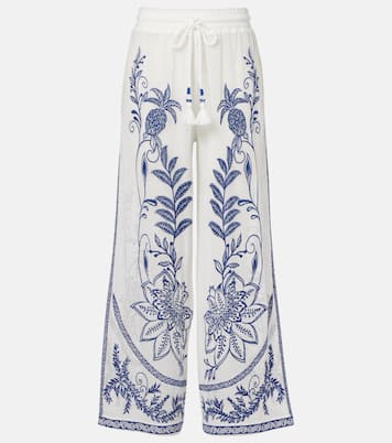 Pantalon Nina en coton brodé | Farm Rio
