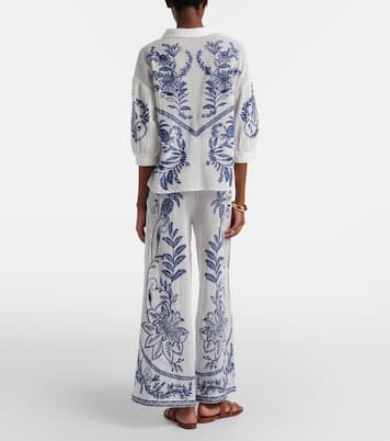 Pantalon Nina en coton brodé | Farm Rio