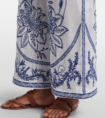 Pantalon Nina en coton brodé | Farm Rio