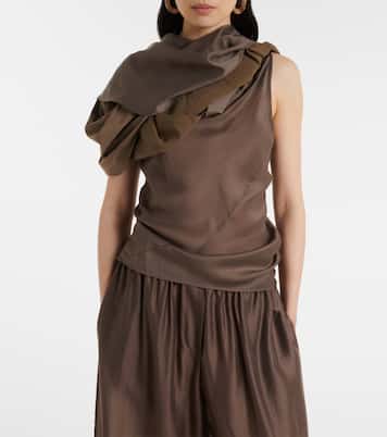 One-shoulder satin top | Entire Studios