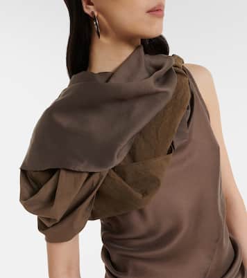 One-shoulder satin top | Entire Studios