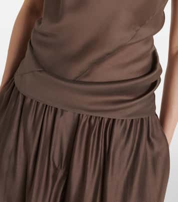 One-shoulder satin top | Entire Studios