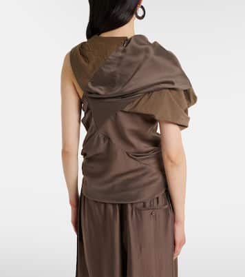 One-shoulder satin top | Entire Studios