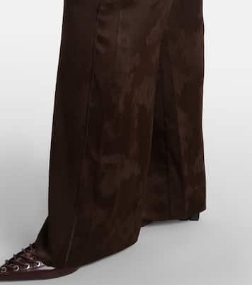 새틴 자카드 와이드 팬츠 | Ganni