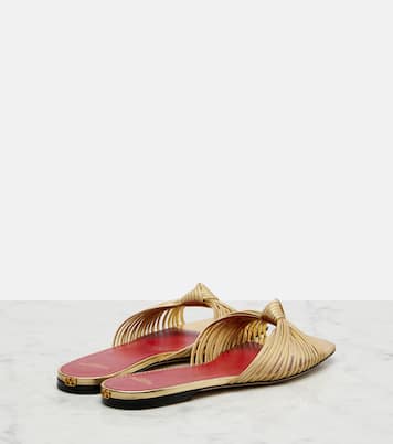 Annet metallic leather slides | Valentino Garavani