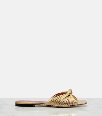 Annet metallic leather slides | Valentino Garavani