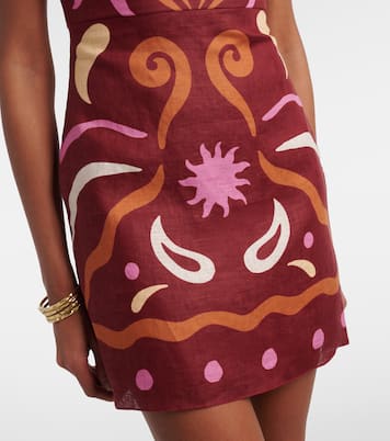 Lucca printed linen minidress | Cala de la Cruz