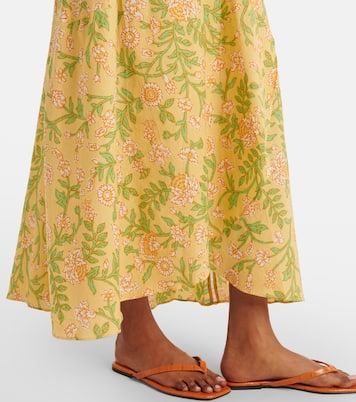 Eva floral cotton midi skirt | Poupette St Barth