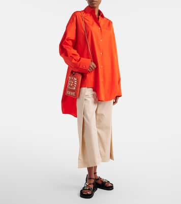 Paula's Ibiza crochet raffia pouch with strap | Loewe