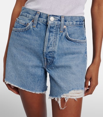 Parker Long distressed denim shorts | Agolde