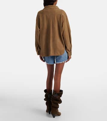 Parker Long distressed denim shorts | Agolde