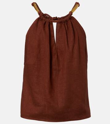 Janet linen-blend top  | ViX Paula Hermanny