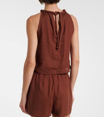 Janet linen-blend top  | ViX Paula Hermanny