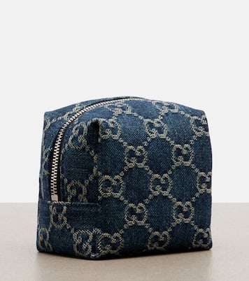Neceser Gucci Essence Classic Mini de denim con GG | Gucci