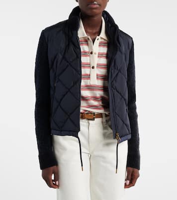 Down-paneled cotton-blend cardigan  | Moncler