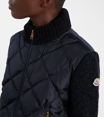 Down-paneled cotton-blend cardigan  | Moncler
