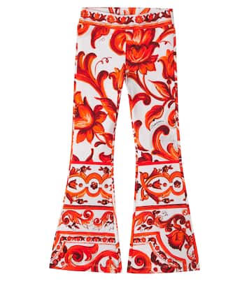 Bedruckte Schlaghose aus Jersey | Dolce&Gabbana Kids