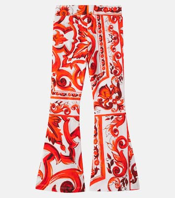 Bedruckte Schlaghose aus Jersey | Dolce&Gabbana Kids