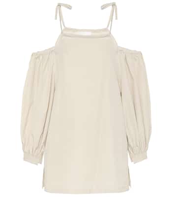 Cotton off-shoulder top | Jil Sander