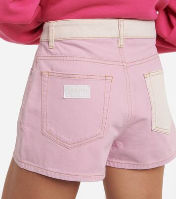 High-Rise Jeansshorts | Ganni