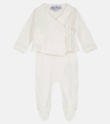 Baby set of cotton cardigan and leggings | Tartine et Chocolat