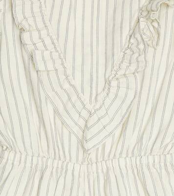 Classic cotton and linen striped playsuit | The New Society