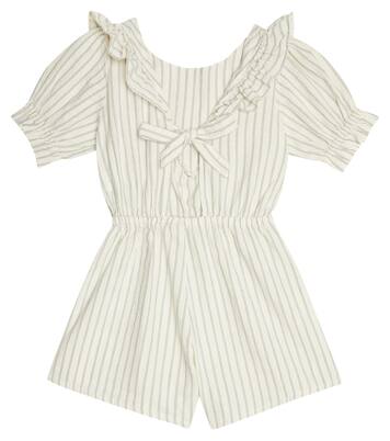 Classic cotton and linen striped playsuit | The New Society