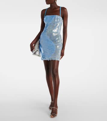 Verzierte Sandalen Gilda mit Metallic-Leder | Amina Muaddi