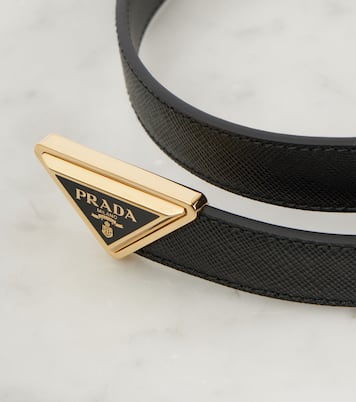 Triangle saffiano leather belt | Prada